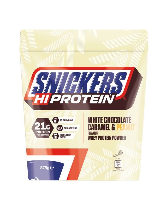 Snickers Protein Powder - 875gr - White Chocolate - whey and