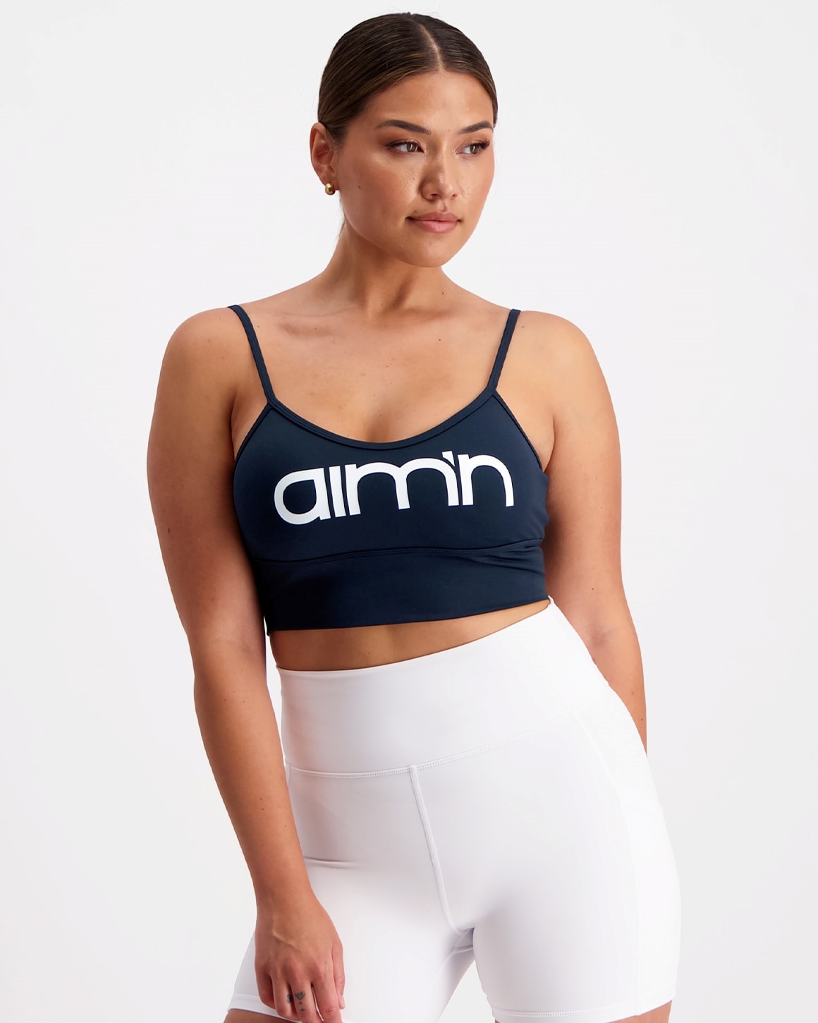 Aim'n Navy Logo Strap Bra 