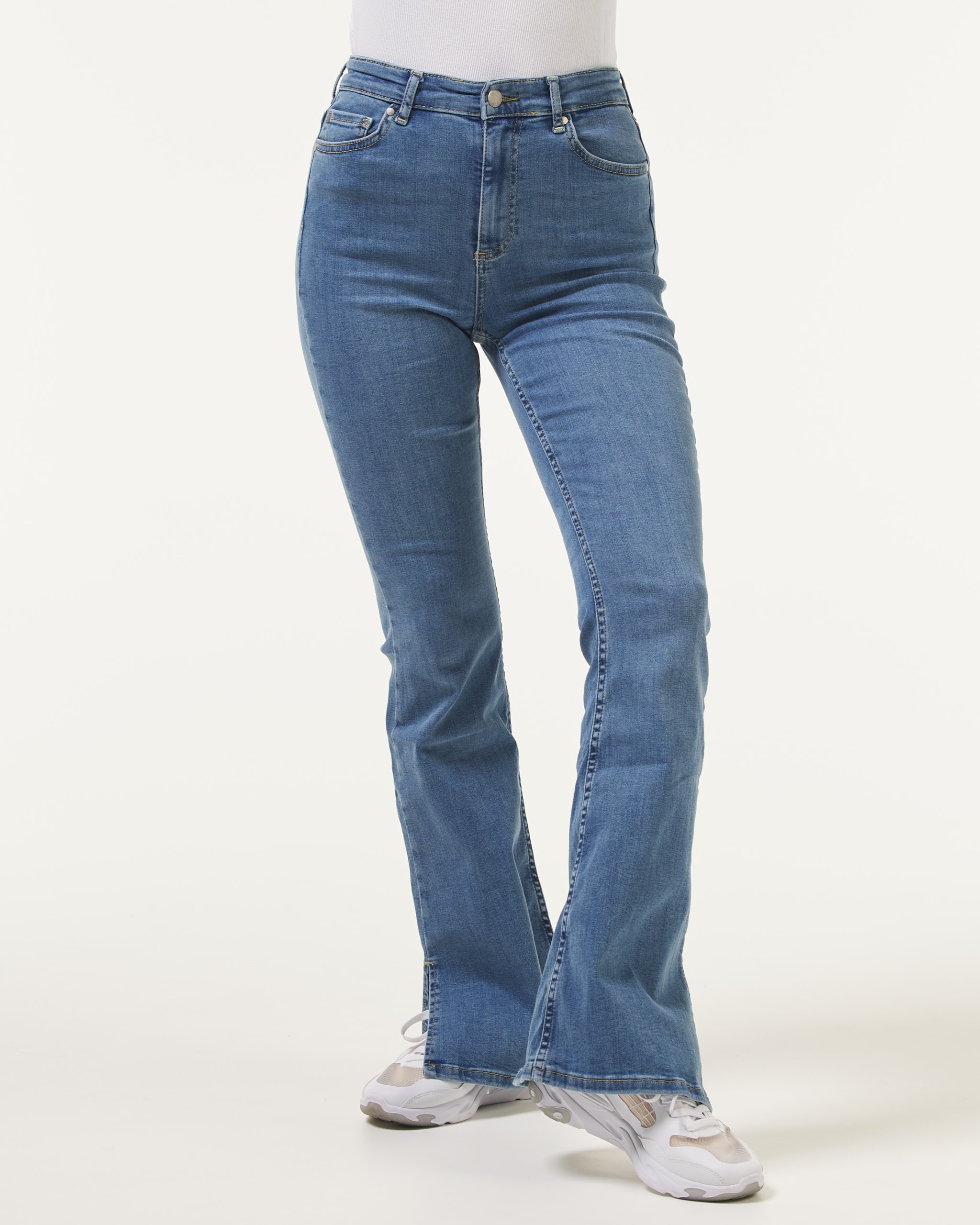 Chrissy Boot Cut Slit Light Blue 4