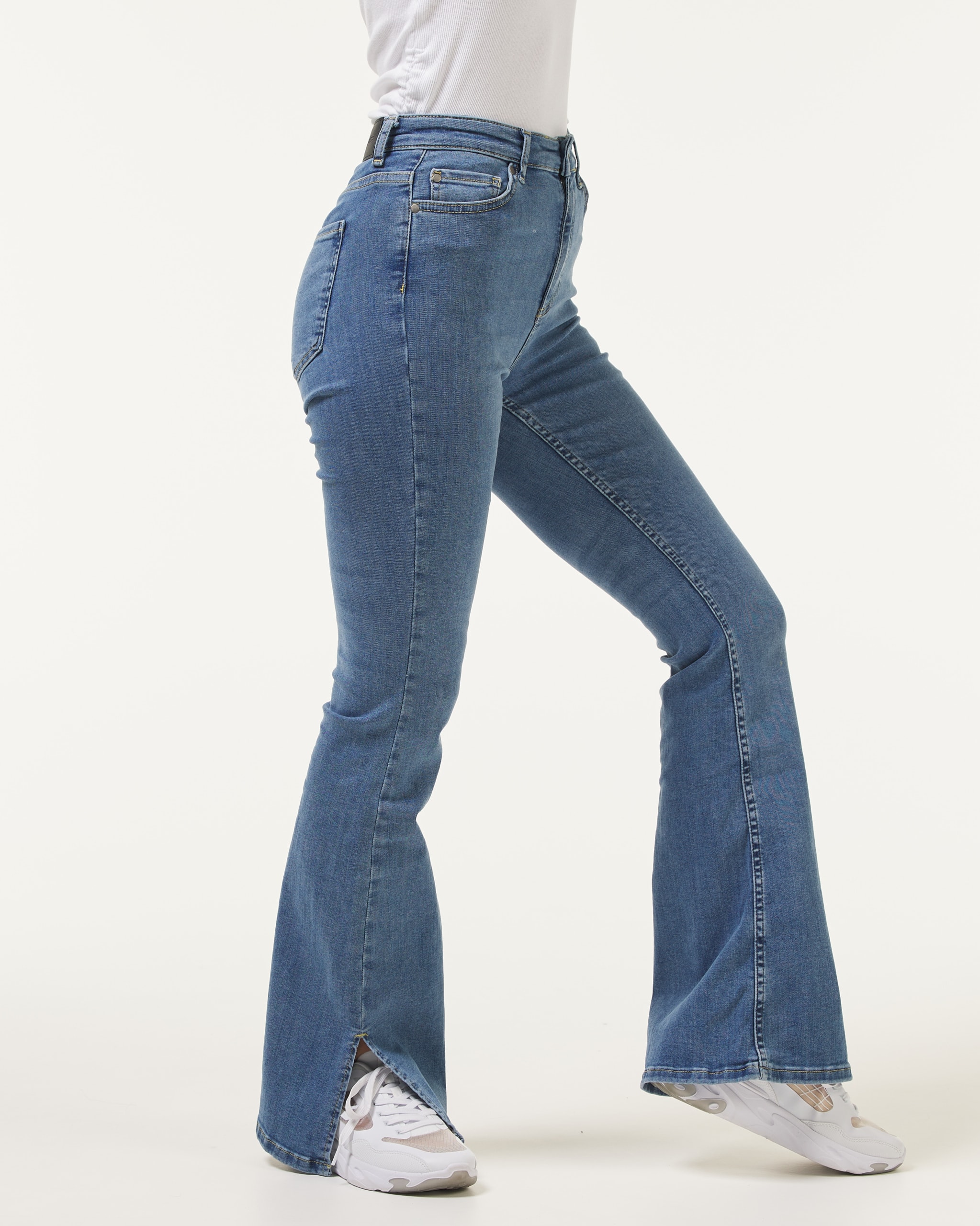 Chrissy Boot Cut Slit Light Blue 5