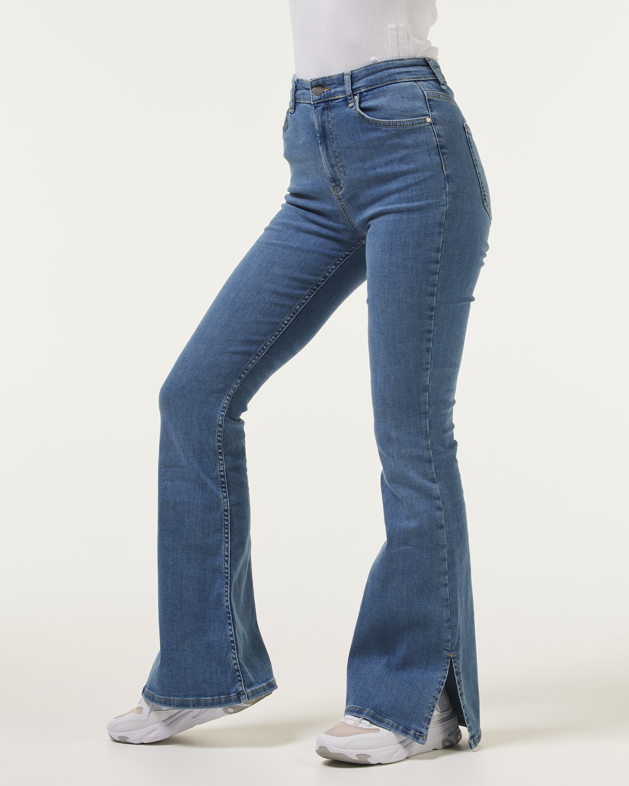 Chrissy Boot Cut Slit Light Blue 7