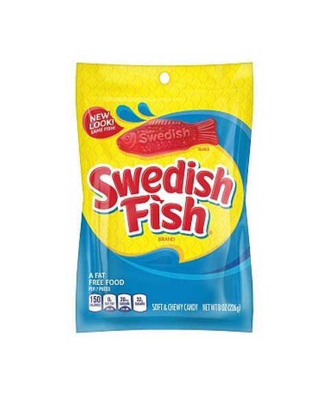 Swedish Fish - Soft & Chewy Candy Import - 226gr - original - bag