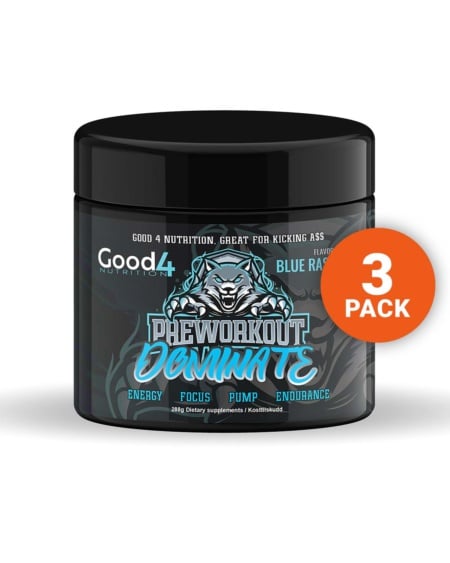 3 x Good4Nutrition Dominate PWO 288g