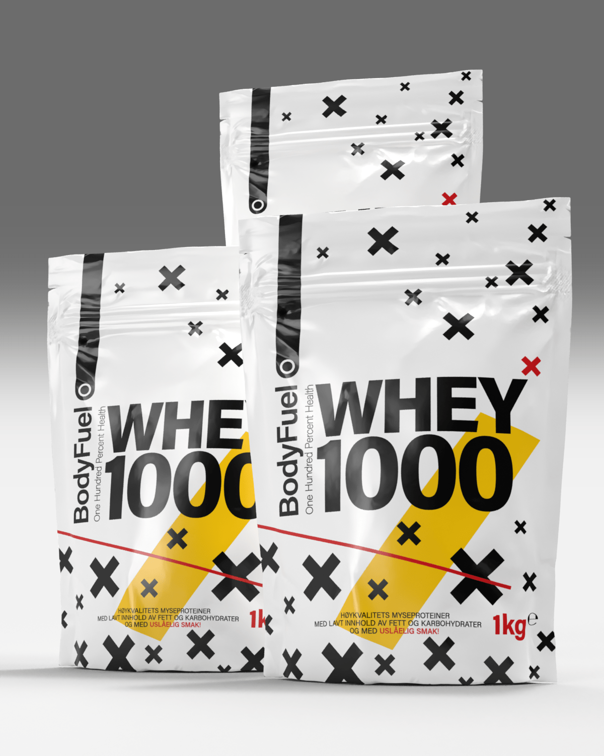 BodyFuel 3kg Whey 1000 - TREPAKNING! Mix & Match smaker! - Tights.no