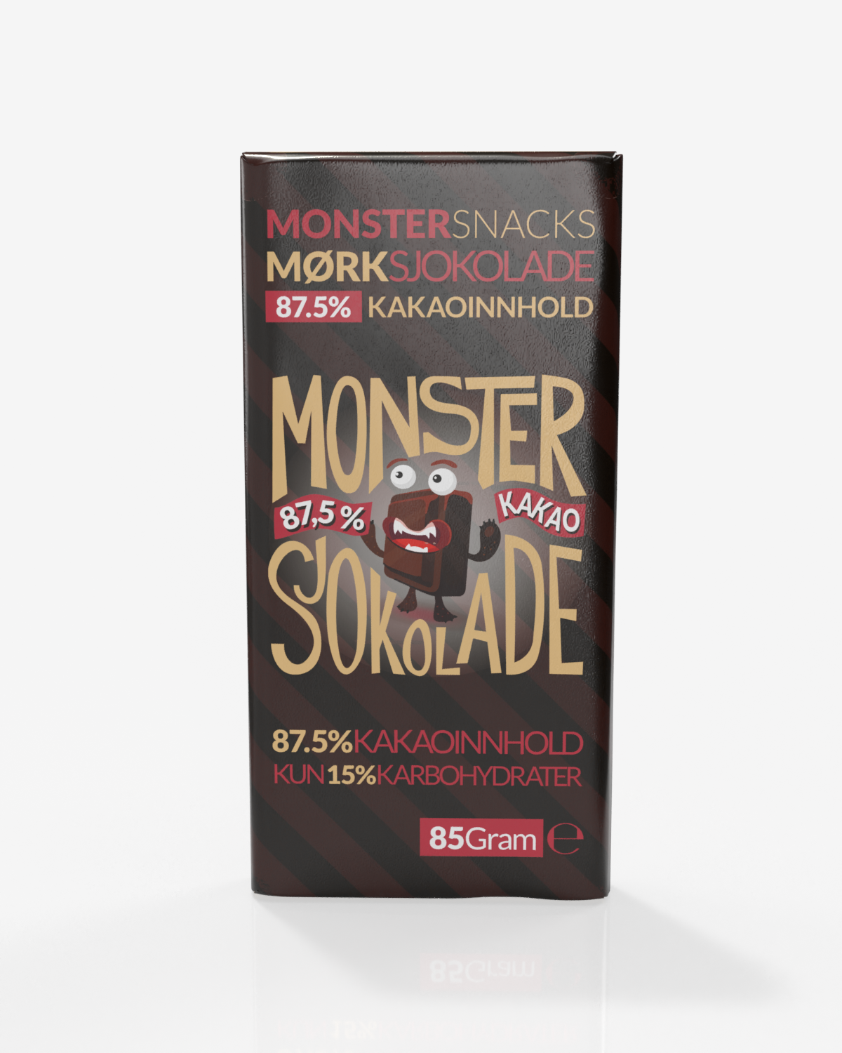 Monster Belgisk Ekstra Mørk Sjokolade 88% Kakao 85g