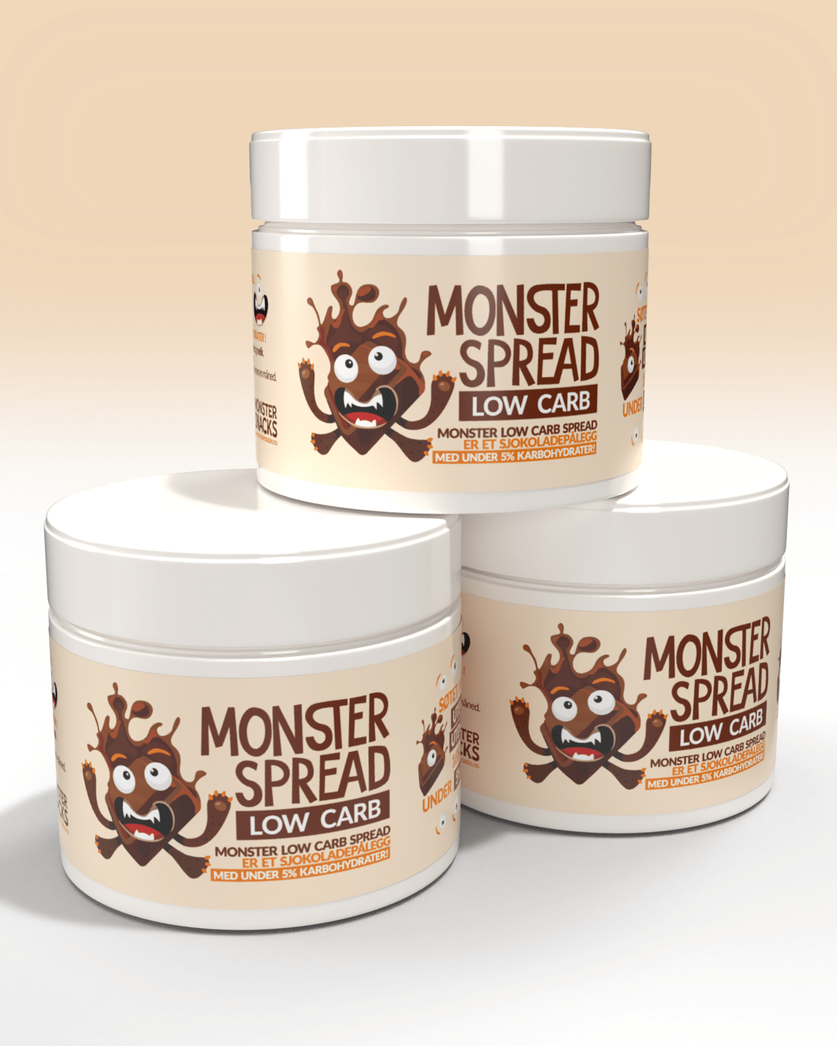 Monster Erytritol Chocolate Spread 3x250g - TREPAKNING! - proteiner
