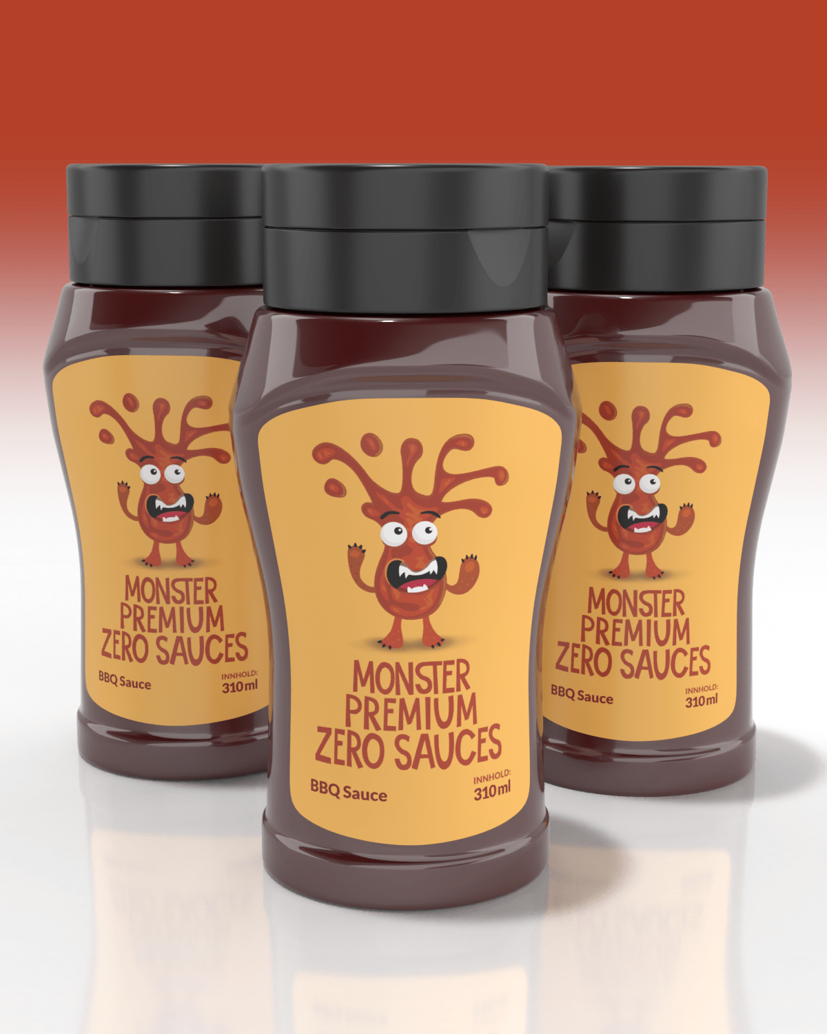 Monster Premium Zero Calorie Sauces - BBQ - TREPAKNING! - gram protein