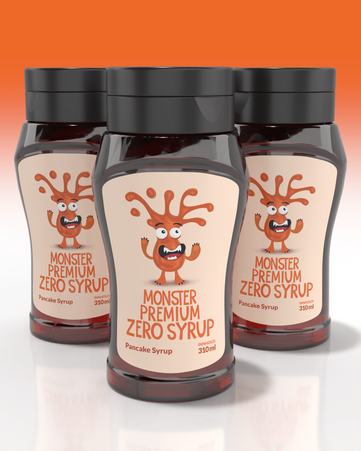 Monster Premium Zero Calorie Syrup - Pancake Syrup - TREPAKNING! - gram protein