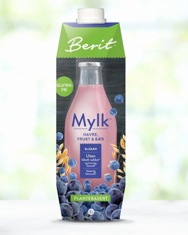 Berit Nordstrand - Blåbær Mylk 1L - best protein