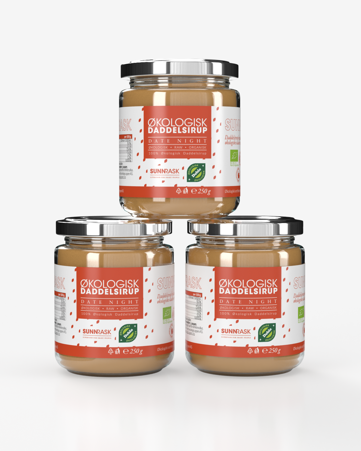 SunnRask Økologisk Daddelsirup 3x300g
