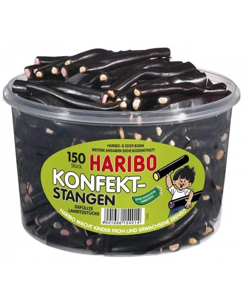 Haribo - Licorice Filled Staffs/Konfektstaven 1.2kg - protein powder and