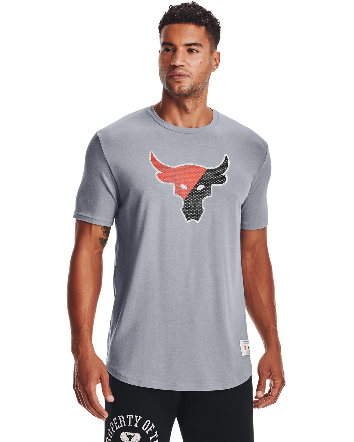 Under Armour Project Rock Training Dept SS Gray - S - skjorte
