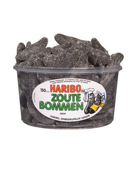 Haribo - Licorice Salty Bombs 1.2kg - in protein