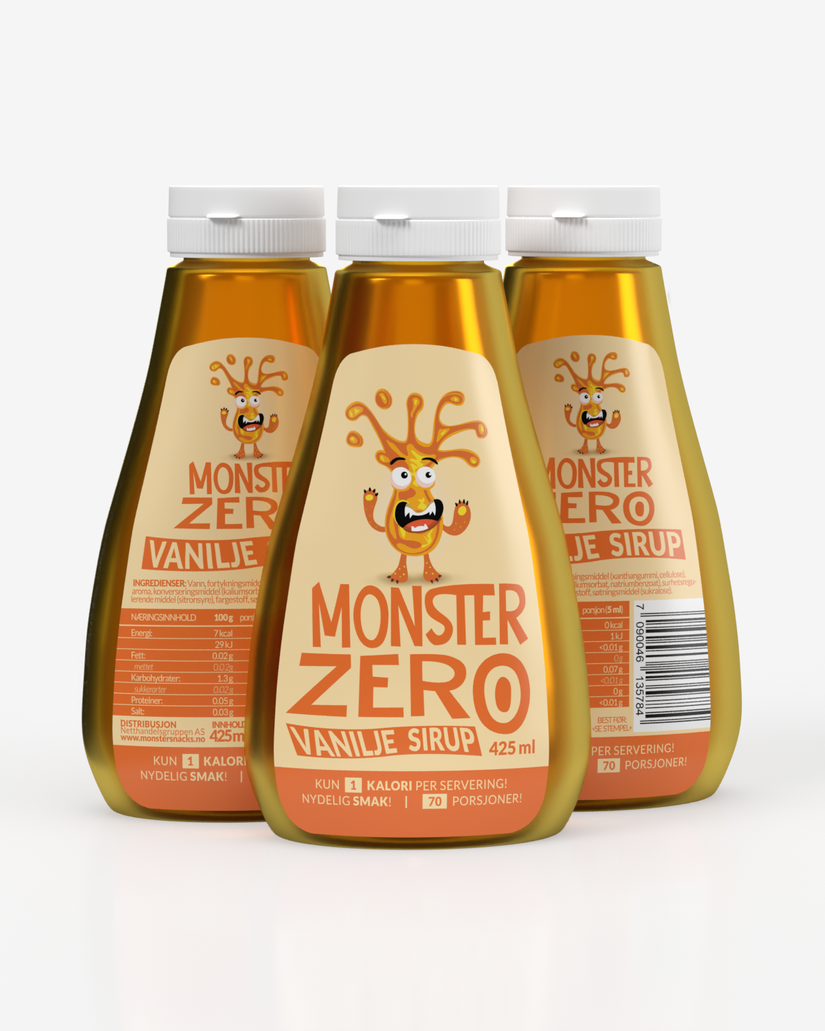 Monster Zero Calorie Syrup - Vanilla 3x425ml