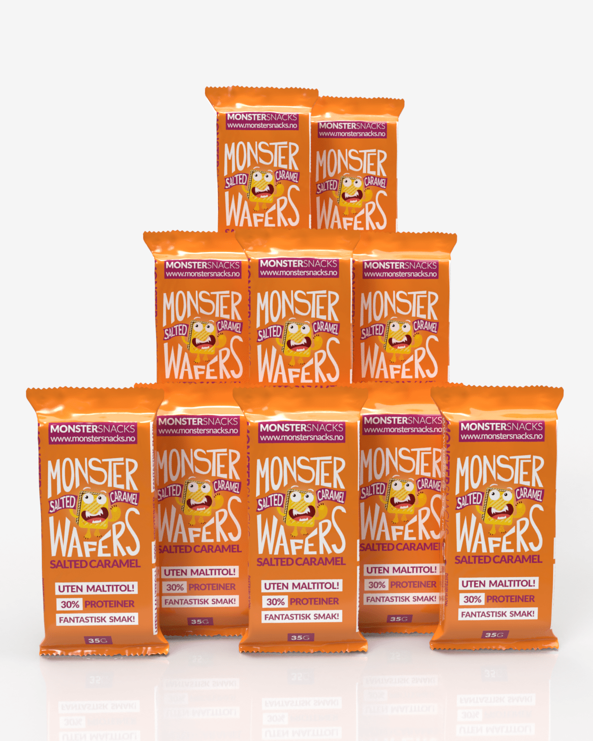 Monster Protein Wafer - Salted Caramel 10x35g - men