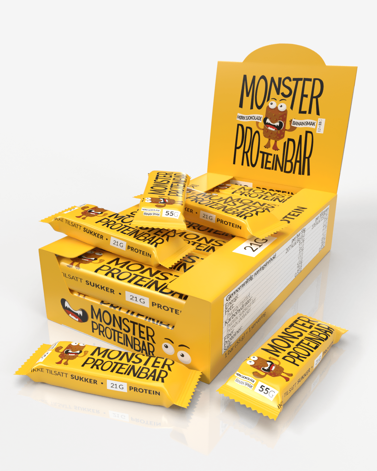 MonsterSnacks Proteinbar_Banan Smak 01 (1)