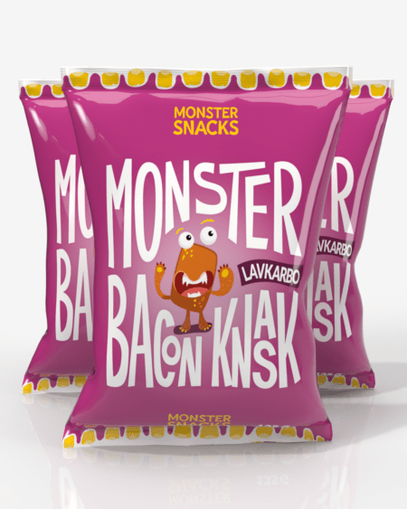 3x Monster Baconknask (proteinrik-/lavkarbo) 135g