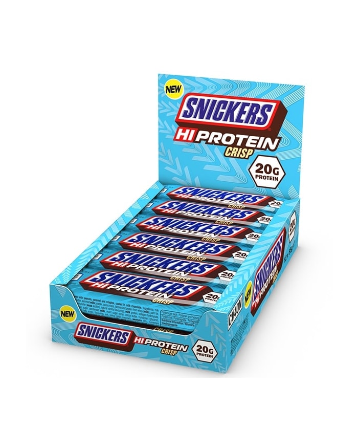 Snickers High Protein Crisp Bar (12-pack) - collagen powder