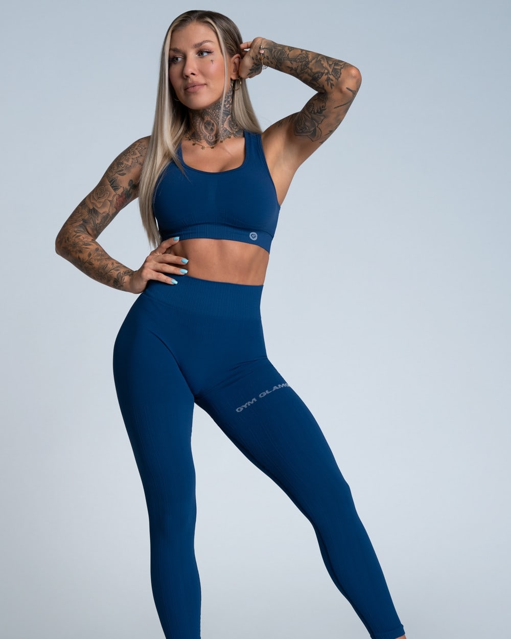 Gym Glamour Leggings Push Up Classic Blue Tights.no