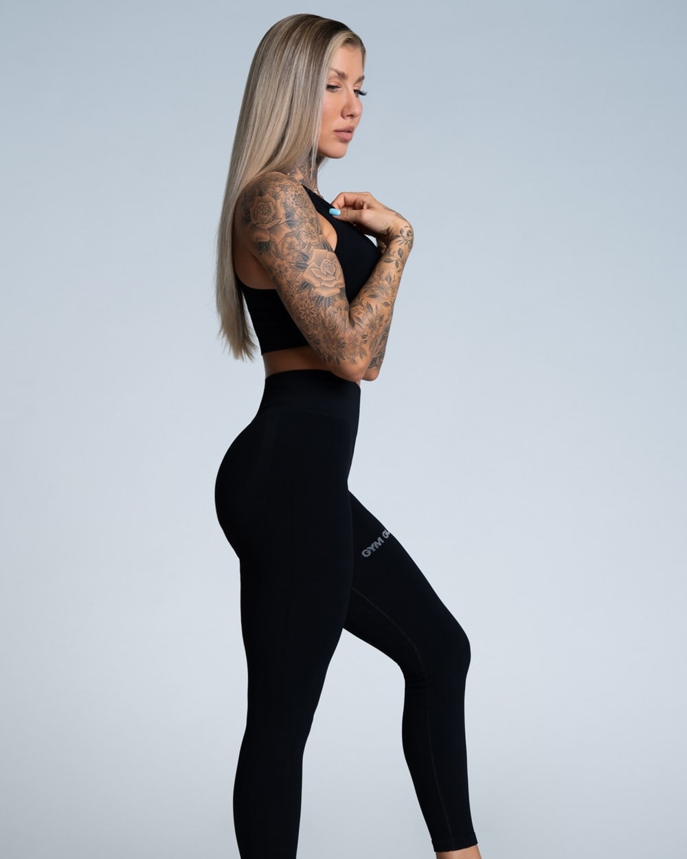 Gym Glamour Leggings Push Up Deep Black 