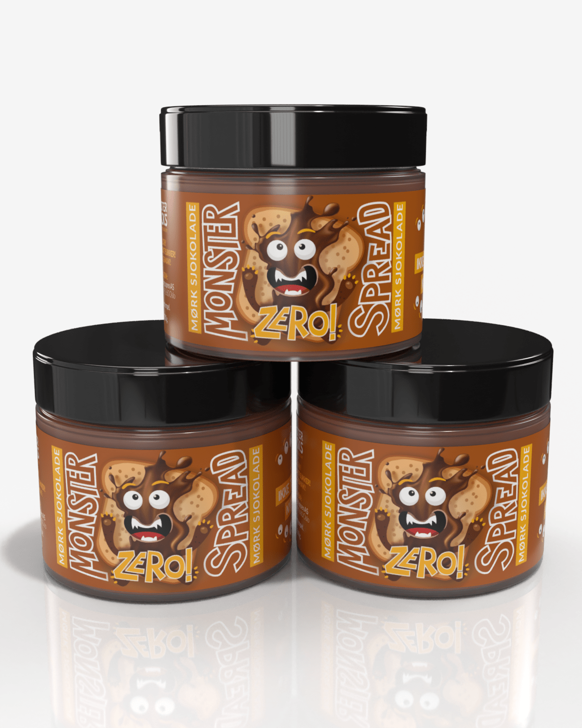 3x Monster Zero Spread - Dark Chocolate 300g - gram protein