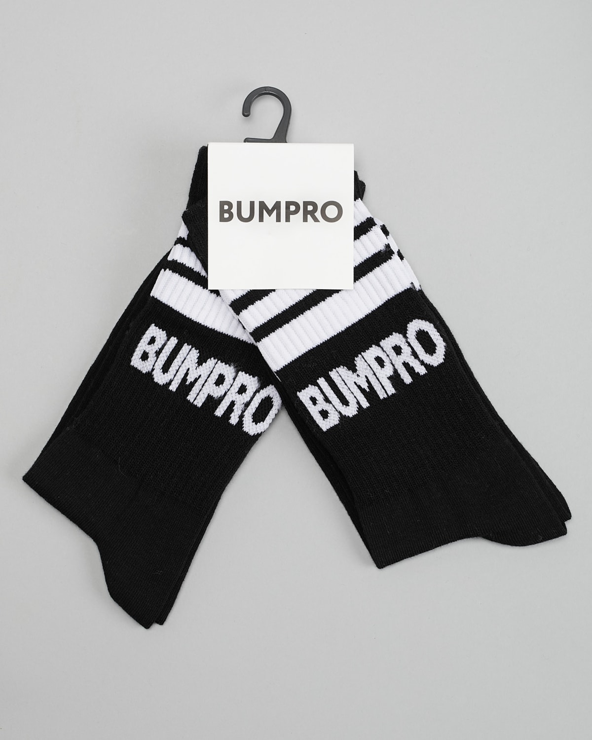 Bumpro 2-pack Sport Sock Black - 39-42 - ribbestrikket