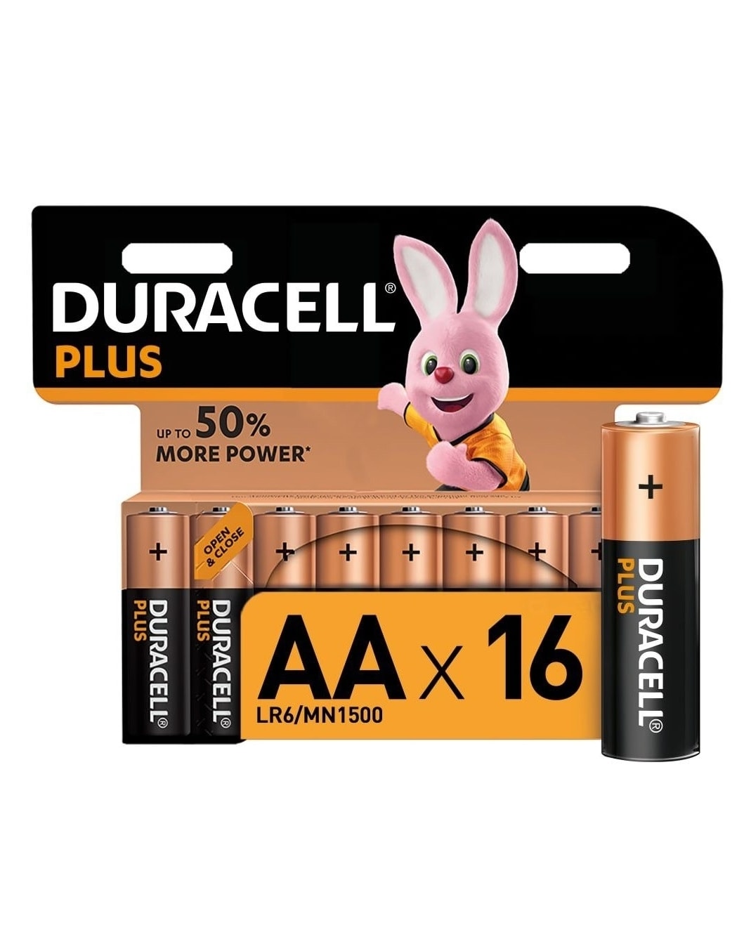 Duracell Plus Power AA x16 - batterier