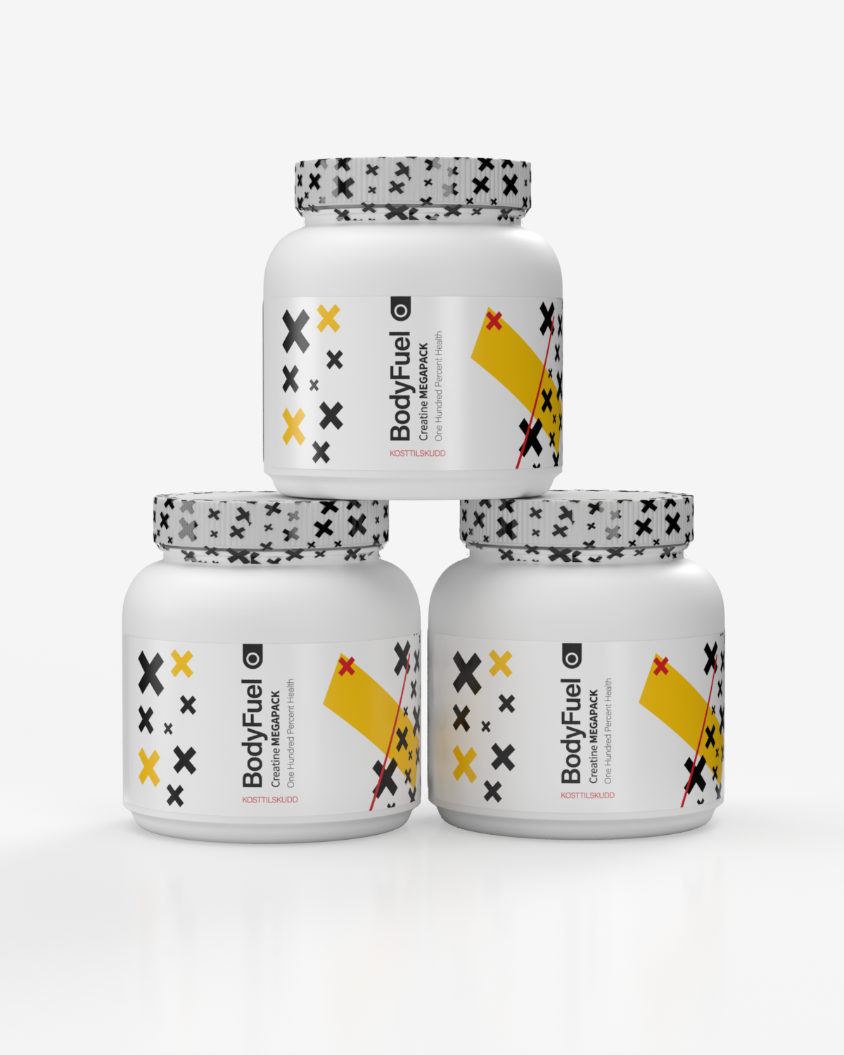 BodyFuel Creatine Monohydrate MEGA-PACK! 500 DOSER! x3