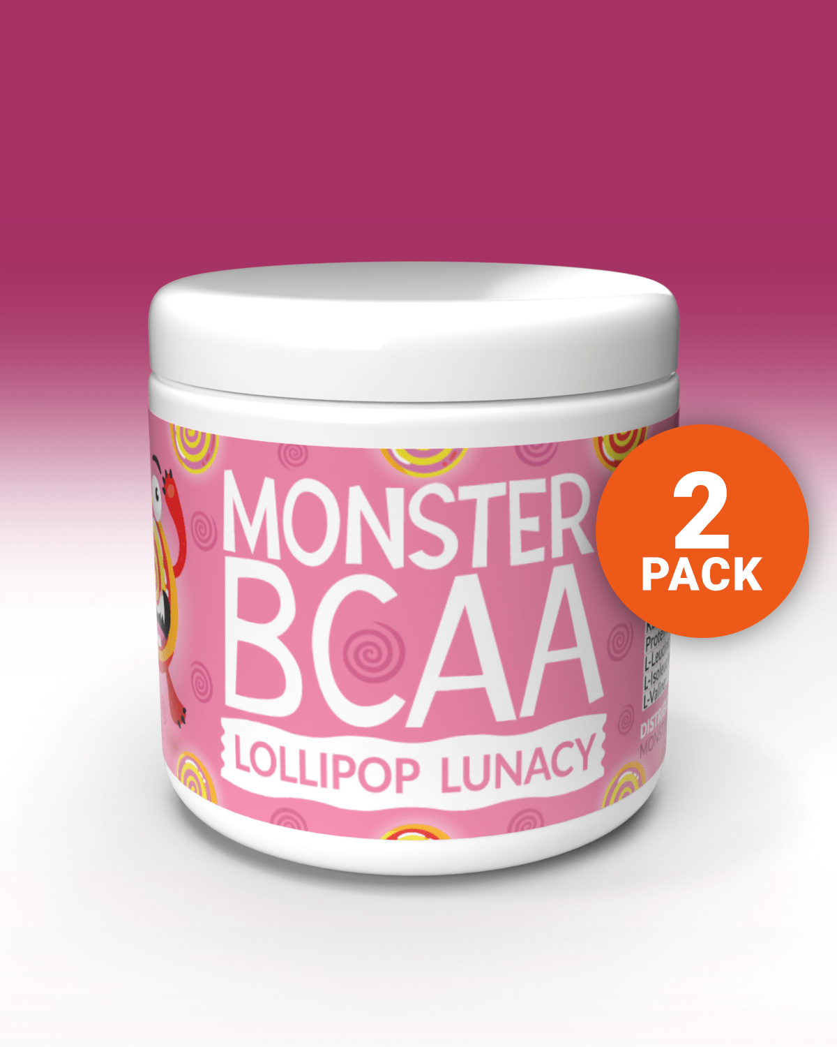 Monster - BCAA Candy Series - Lollipop Lunacy 300g (2-pack) - beste kosttilskudd