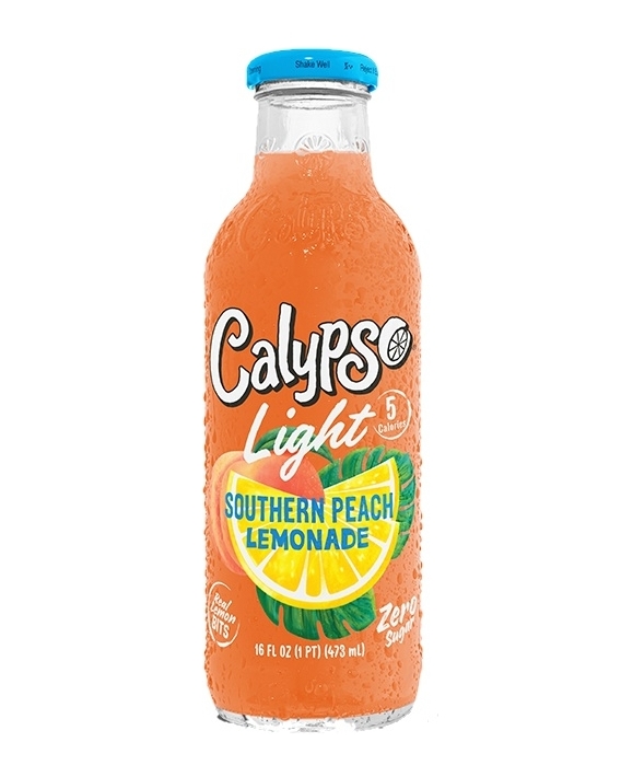 Calypso Southern Peach Lemonade Light 473ml - sukker kalorier