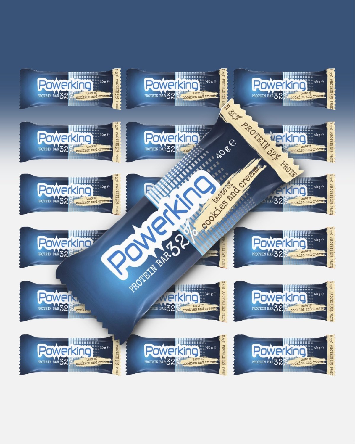 Powerking Proteinbar Cookies & Cream 18x40g - cocoa powder