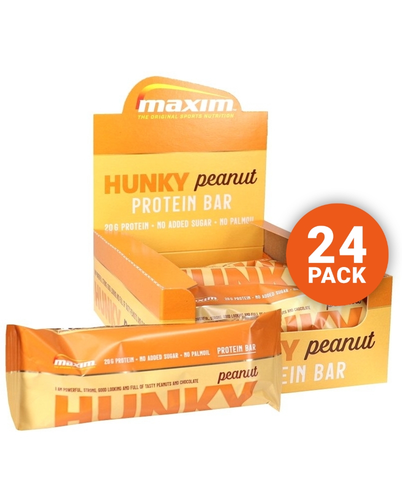 Maxim Hunky Peanut Proteinbar 55g (24-pack) - chocolate