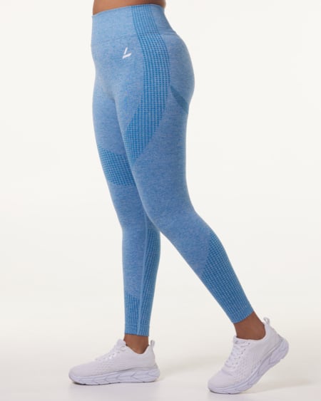 LEVITY Phase Seamless Tights Blue Breeze Melange