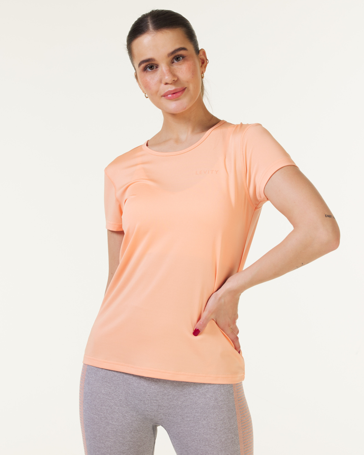 LEVITY Elemental T-shirt Orange Peach - L - skjorte