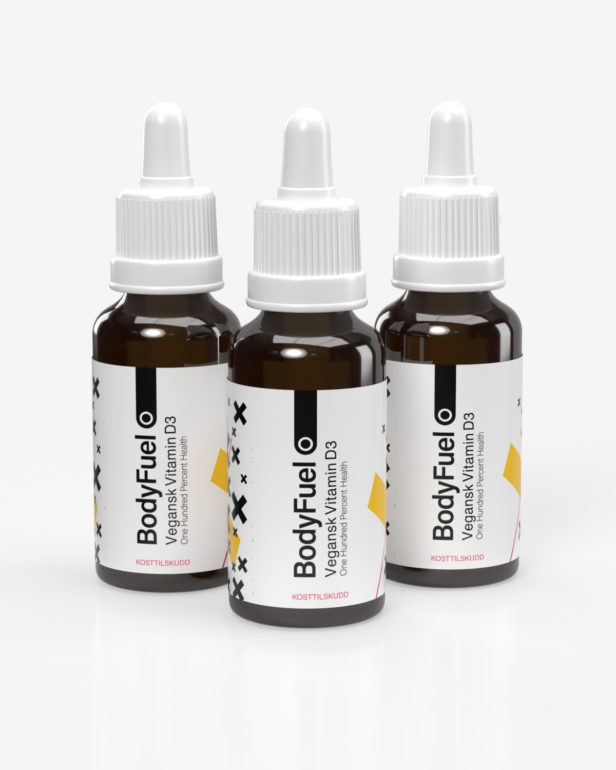 BodyFuel Vegan Vitamin D3 - TREPAKNING - 3x60 doser - mct olje