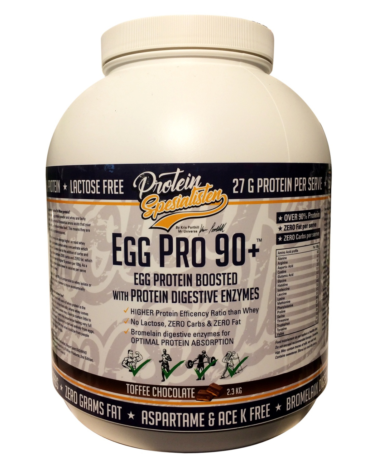 PS Egg Pro 90+ 2.3kg - Toffee Chocolate - beste proteinpulver