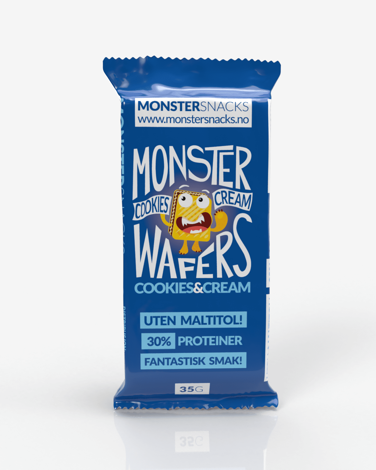 Monster Protein Wafer - Cookies & Cream 35g - havsalt