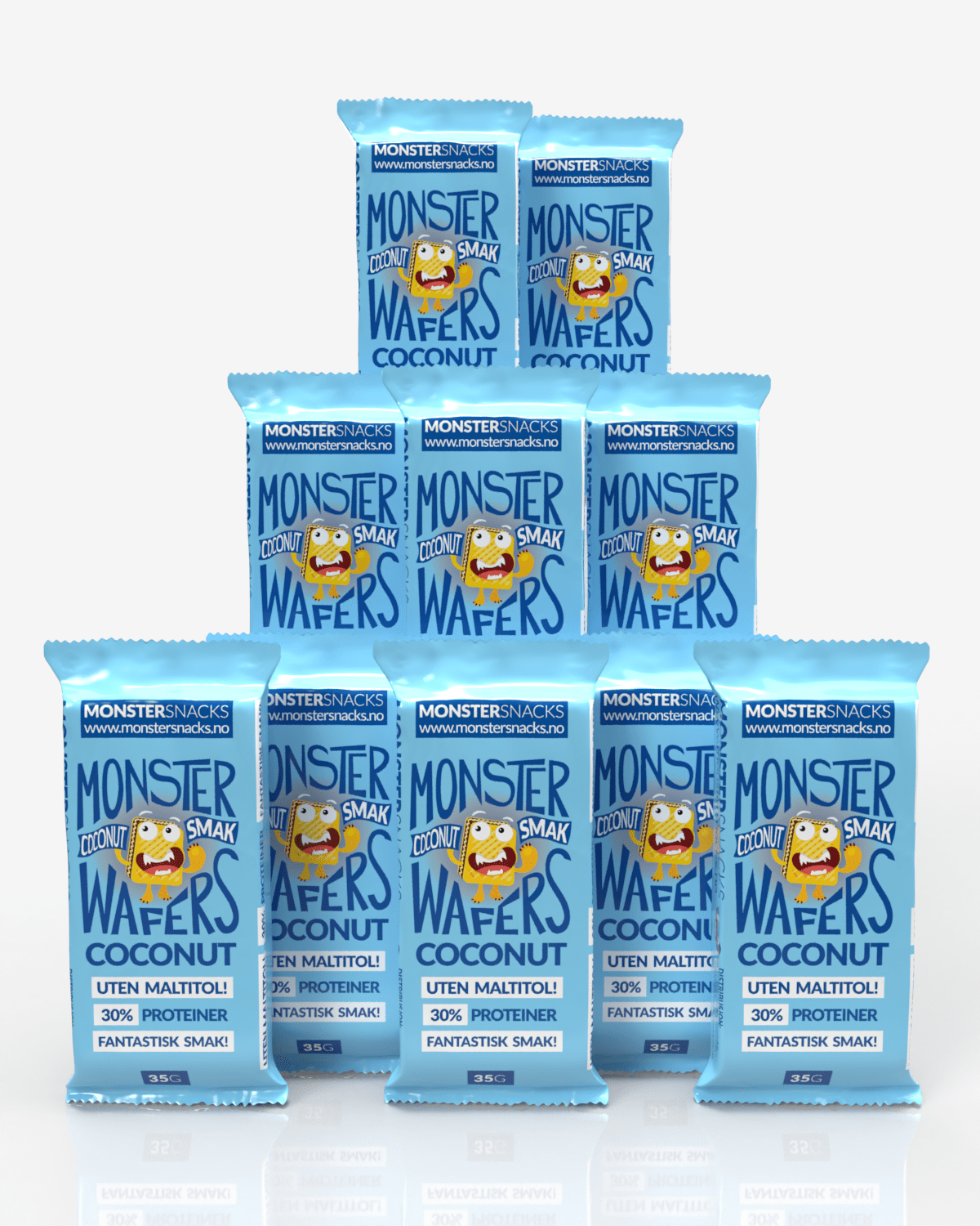 Monster Protein Wafer - Coconut 10x35g