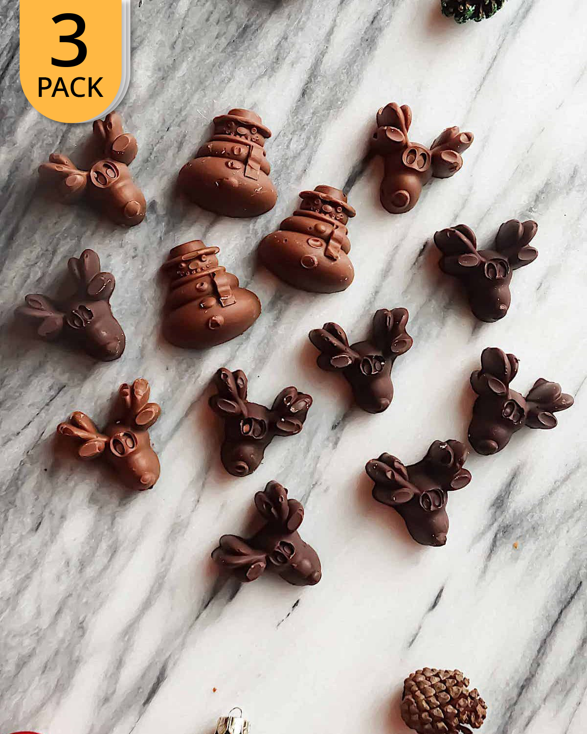 Monster Sukkerfri &amp; Lavkarbo Julesjokolade 3x150g - TREPAKNING!