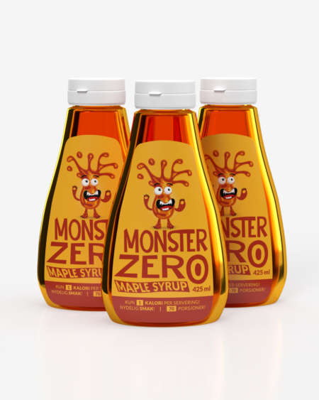 3x Monster Zero Calorie Syrup - Maple Syrup 425ml - TREPAKNING!