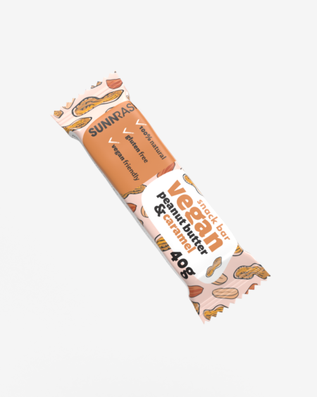 & Raw Peanut butter and Caramel Protein Bar 40g