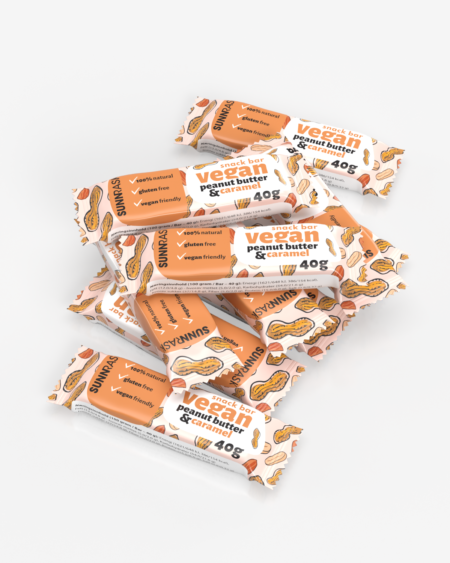 Amp; Raw Peanut butter and Caramel Protein Bar 10x40g - TIPAKNING!