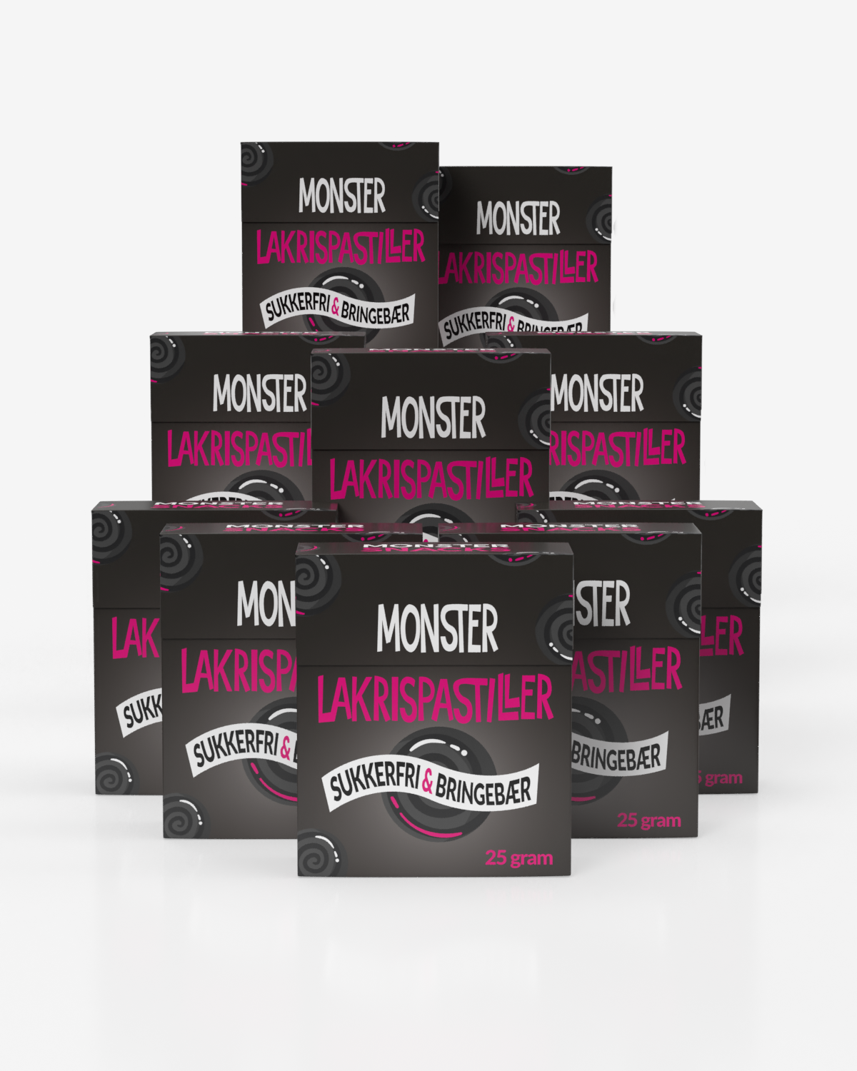 Monster Seasalt Raspberry &amp; Liquorice Pastils 25g - TIPAKNING!