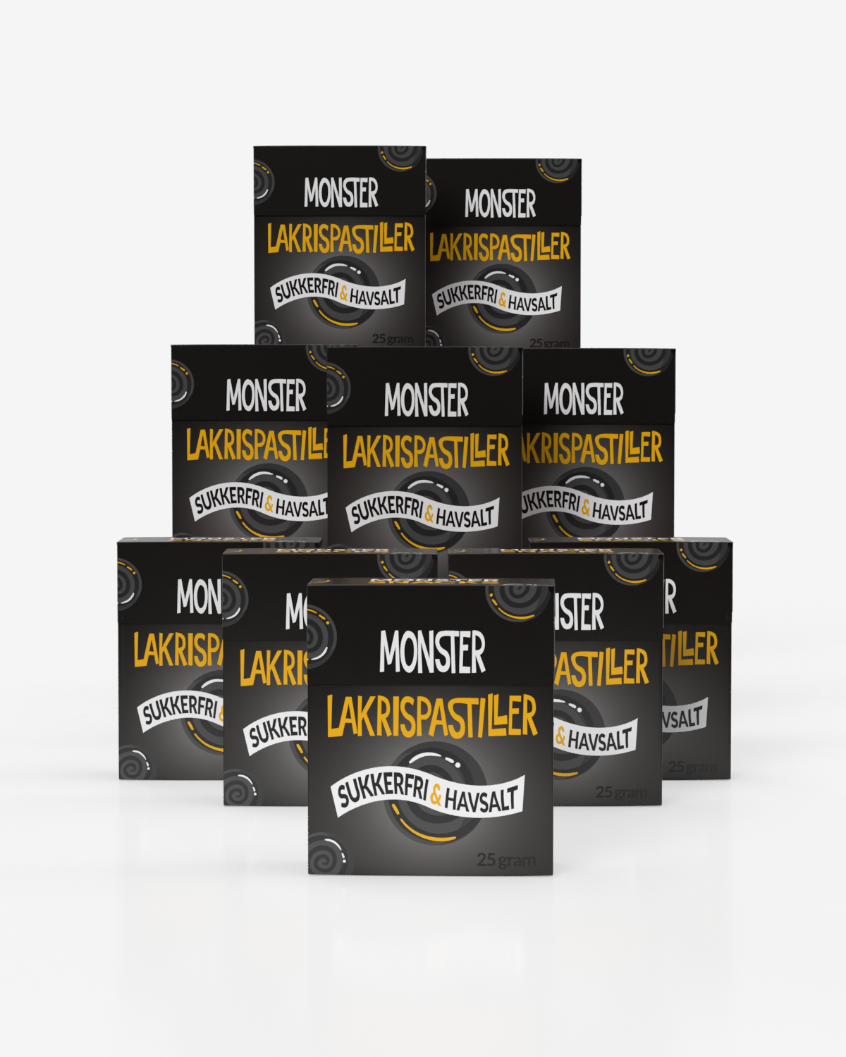 Monster Seasalt Liquorice Pastils 10x25g - TIPAKNING! - DATODEAL
