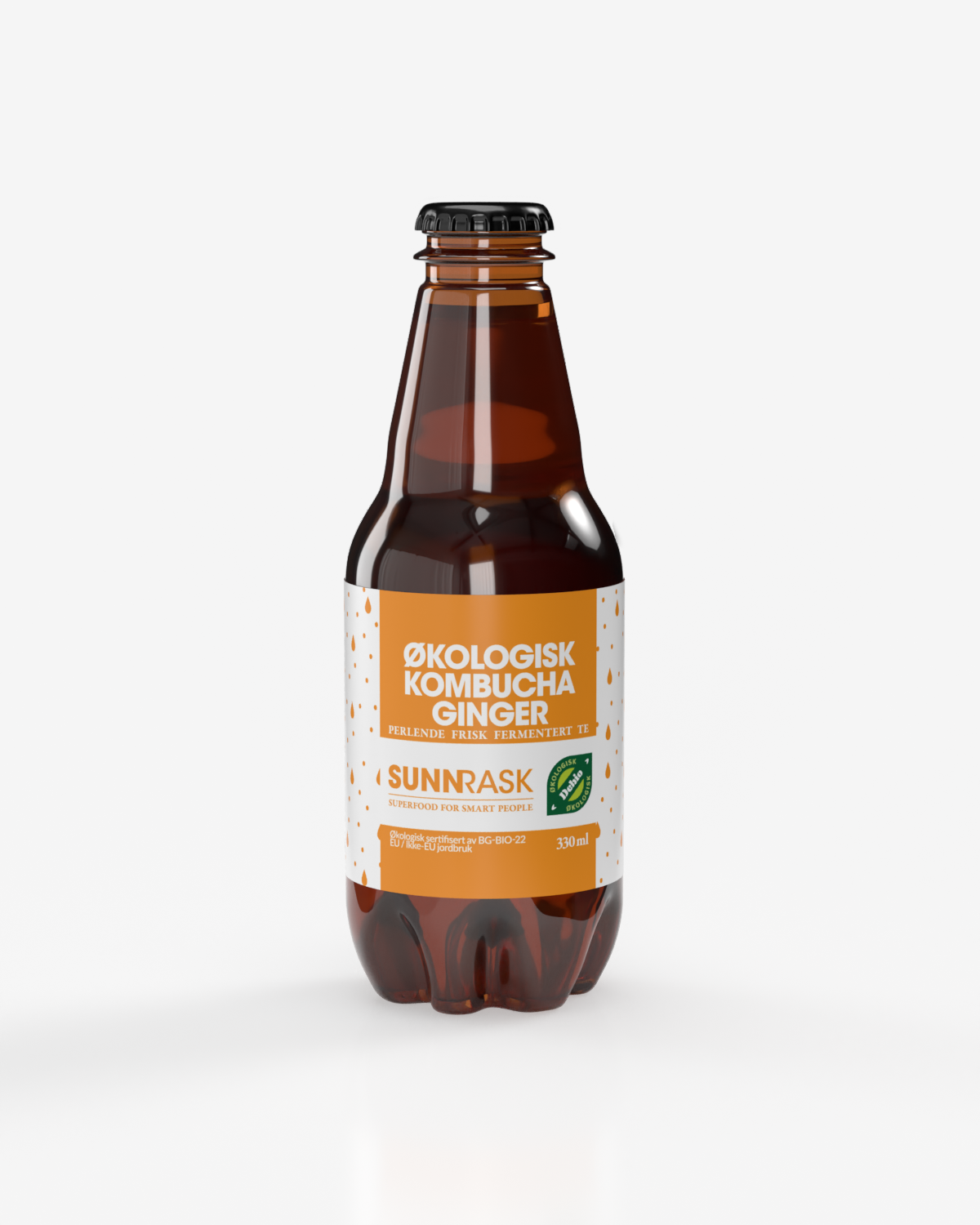 SunnRask Økologisk Kombucha Ingefær 330ml