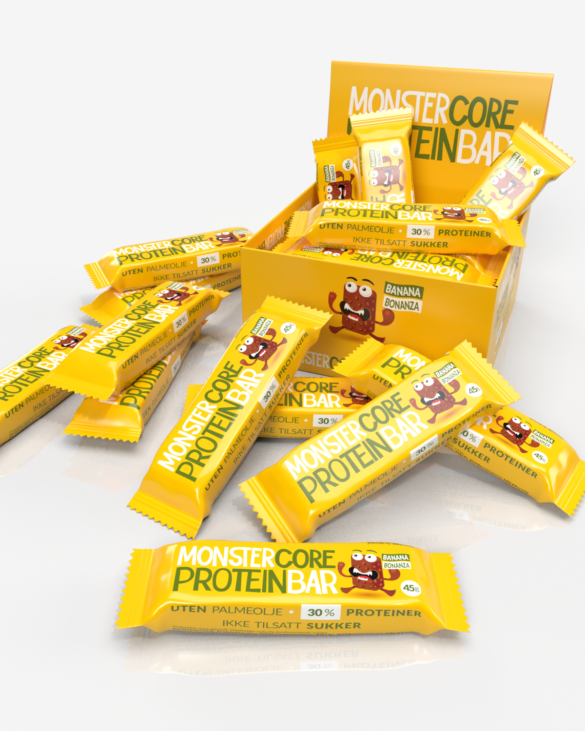 Monster Core Protein Bar - Banana Bonanza 16x45g