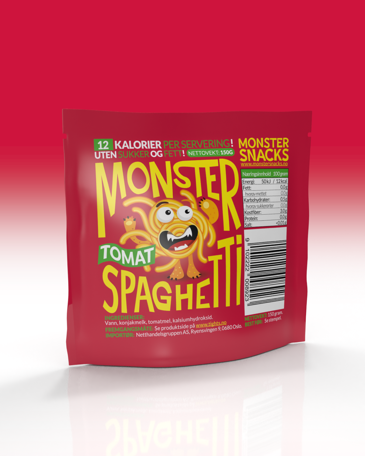 Monster Miracle Diet Spaghetti - Tomato 150g - til trening