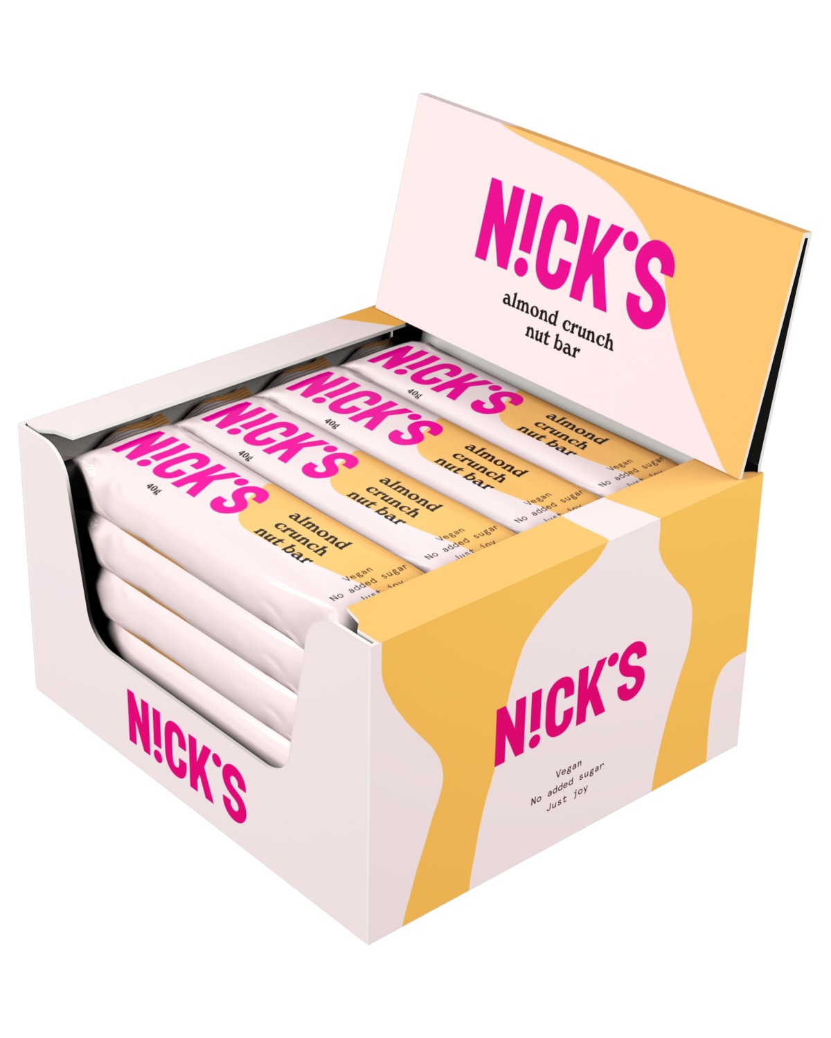 Nick's Nut Bar Almond Crunch 24x40g - protein for