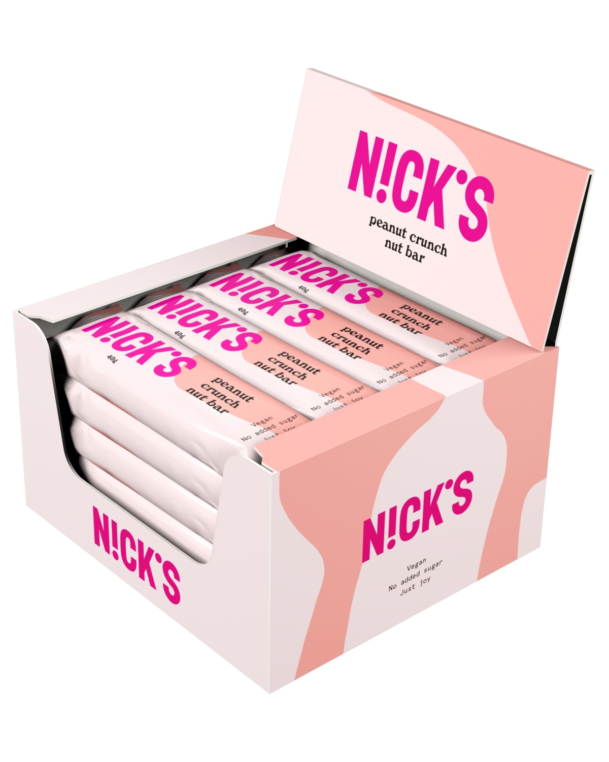 Nick's Nut Bar Peanut Crunch 24x40g - protein for