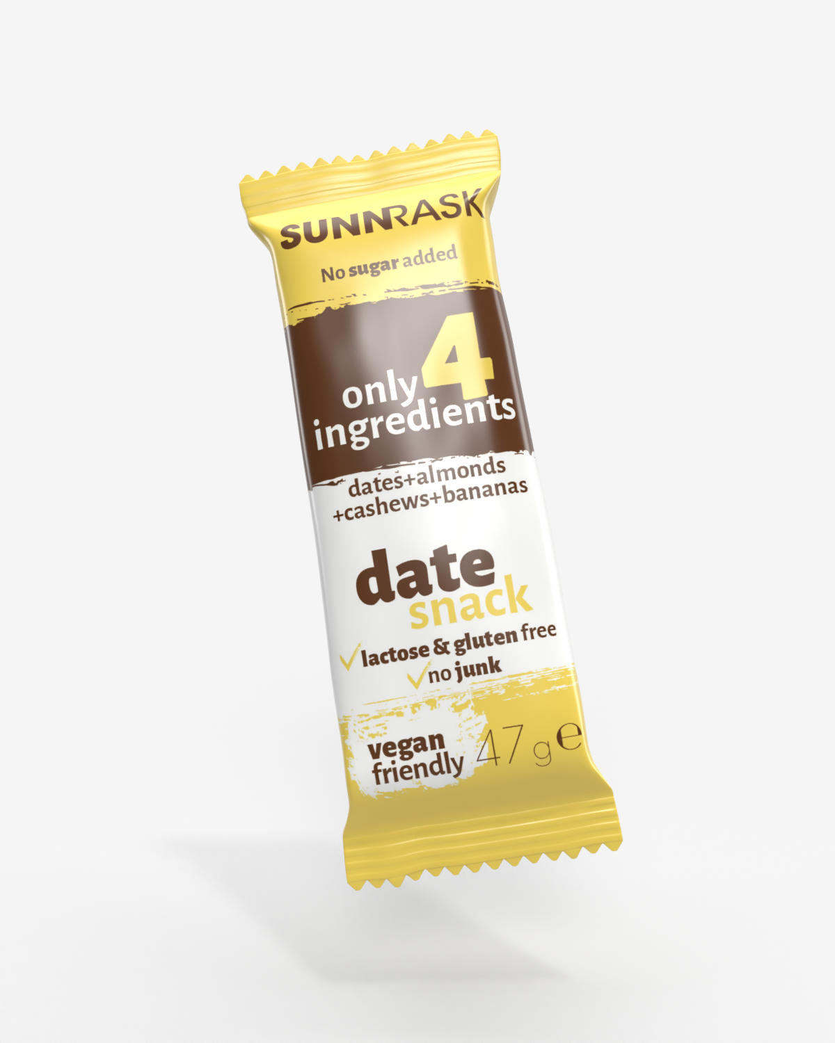 SunnRask Mellommåltidsbar Cashew & Banana 47g ? KUN 4 INGREDIENSER! - til